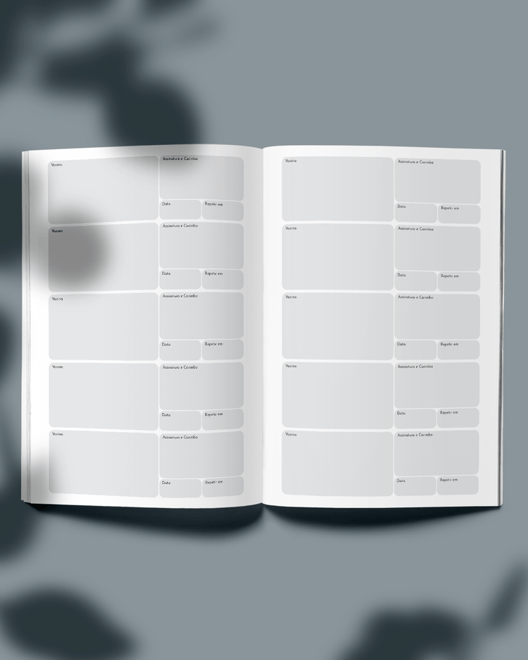 Caderneta de vacina pet