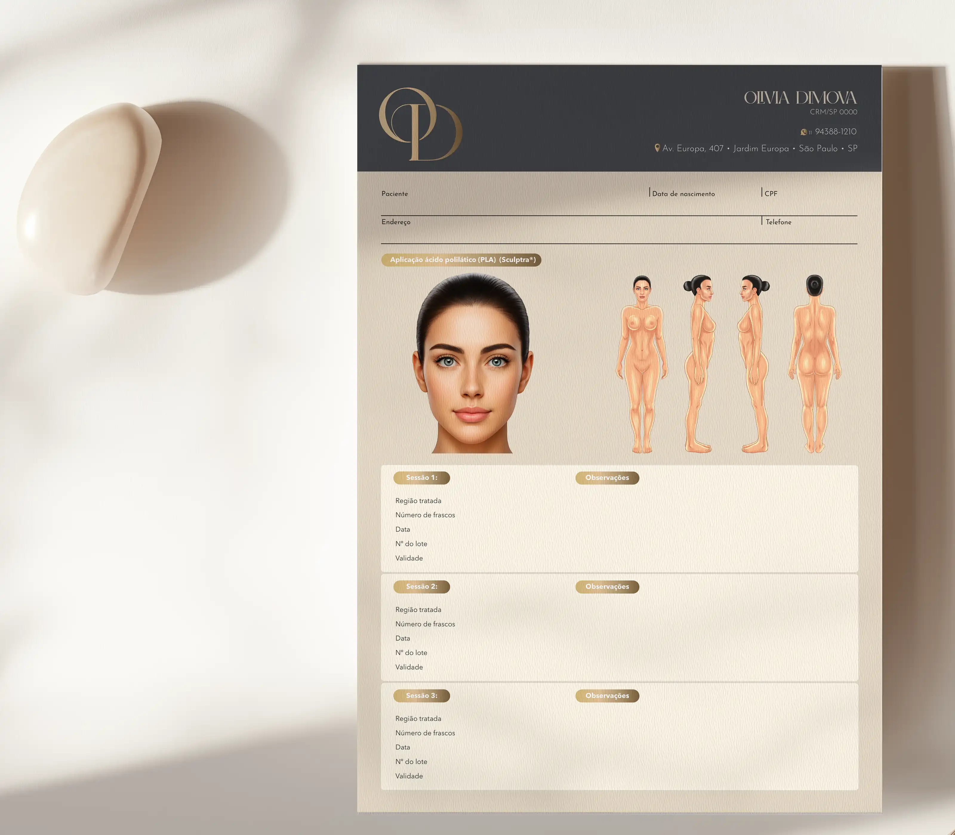 Ficha Sculptra ácido polilático (PLA) para estética avançada